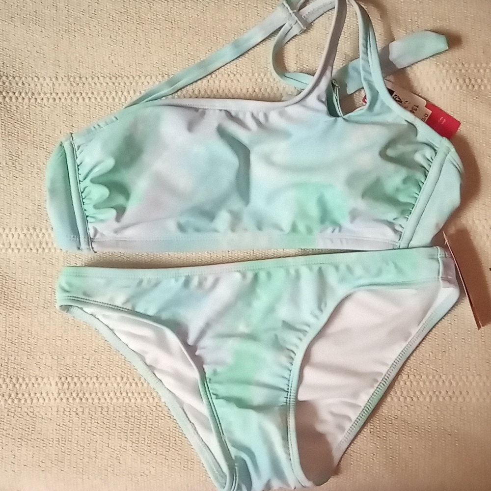 Watercolor one strap bikini